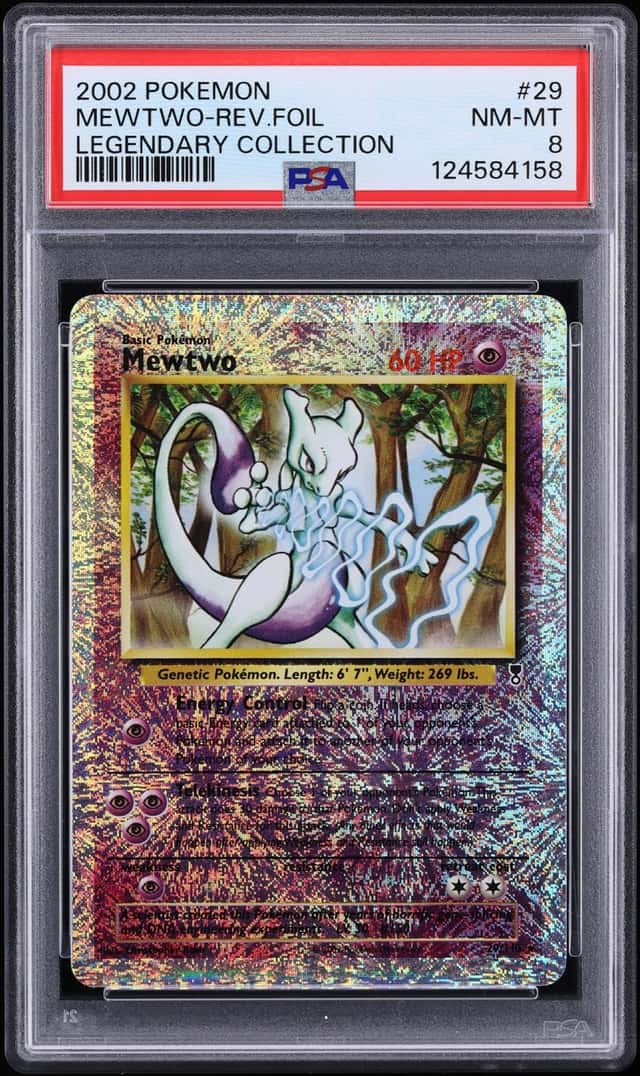 2002 Pokemon Legendary Collection Reverse Holo Mewtwo #29 PSA 8 NM-MT