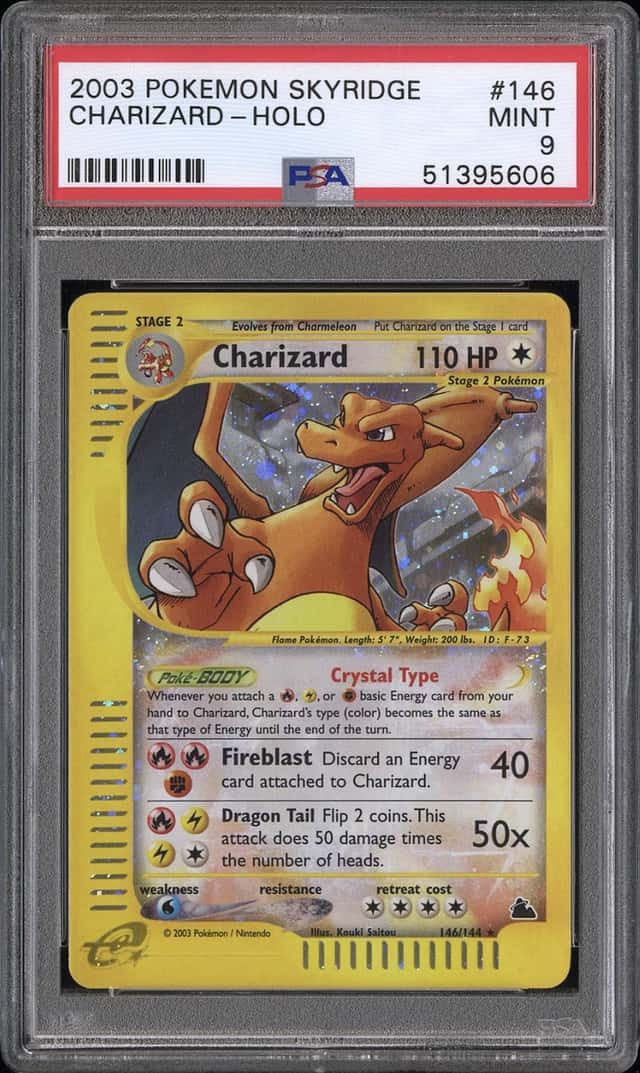 2003 Pokemon Skyridge Holo Crystal Charizard #146 PSA 9 MINT