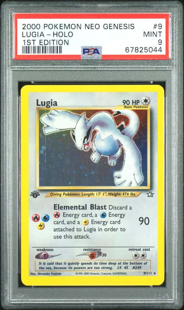 2000 Pokemon Neo Genesis 1st Edition Holo Lugia #9 PSA 9 MINT