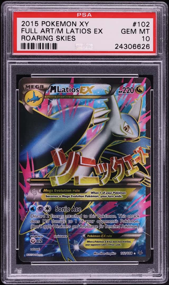 2015 Pokemon XY Roaring Skies Full Art M Latios EX #102 PSA 10 GEM MINT
