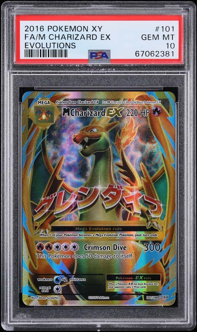 2016 Pokemon XY Evolutions Full Art Mega Charizard EX #101 PSA 10 GEM MINT