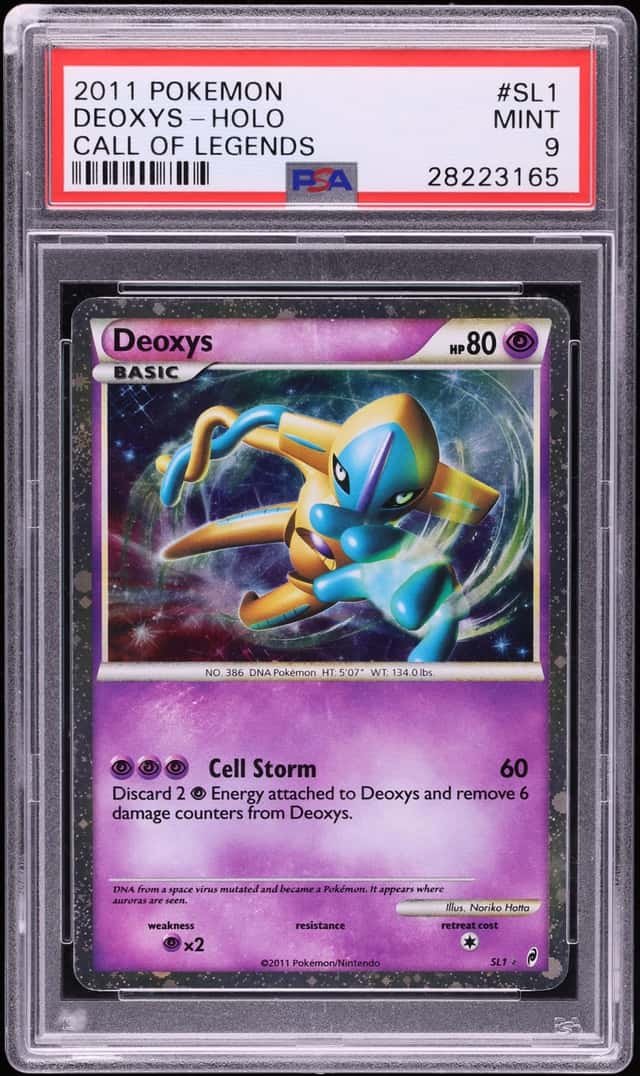 2011 Pokemon Call Of Legends Holo Deoxys #SL1 PSA 9 MINT