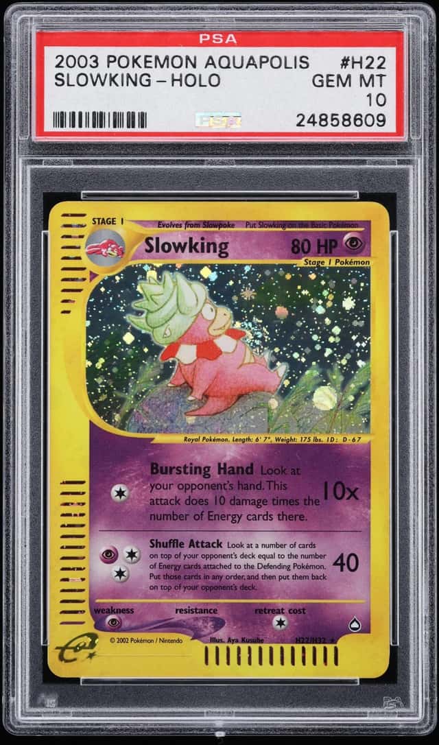 2003 Pokemon Aquapolis Holo Slowking #H22 PSA 10 GEM MINT