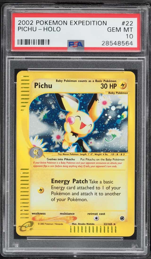 2002 Pokemon Expedition Holo Pichu #22 PSA 10 GEM MINT