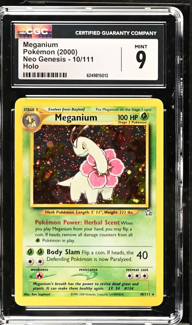 2000 Pokemon Neo Genesis Holo Meganium #10 CGC 9 MINT