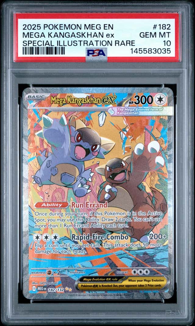 2025 POKEMON MEGA EVOLUTION SPECIAL ILLUSTRATION RARE MEGA KANGASKHAN EX PSA 10