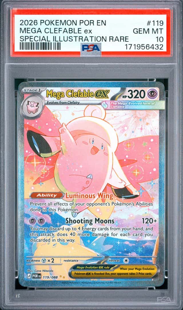 2026 POKEMON PERFECT ORDER SPECIAL ILLUSTRATION RARE MEGA CLEFABLE EX PSA 10