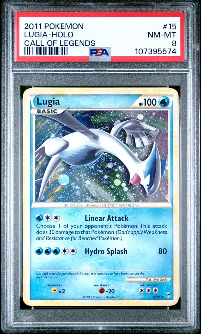 PSA 8 Lugia 15/95 Holo Rare 2011 Pokemon TCG Call of Legends English