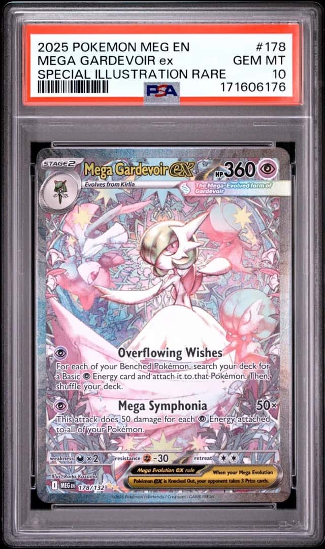 2025 POKEMON MEG EN-SPECIAL ILLUSTRATION RARE #178 MEGA GARDEVOIR EX PSA 10