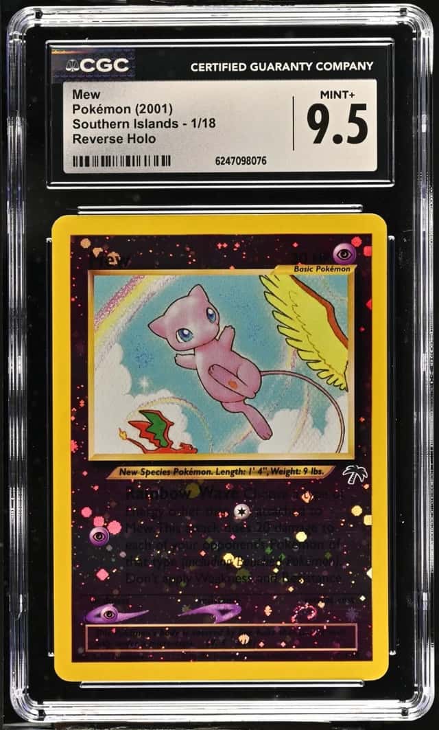 Pokemon Mew Southern Islands 1/18 Reverse Holo CGC 9.5