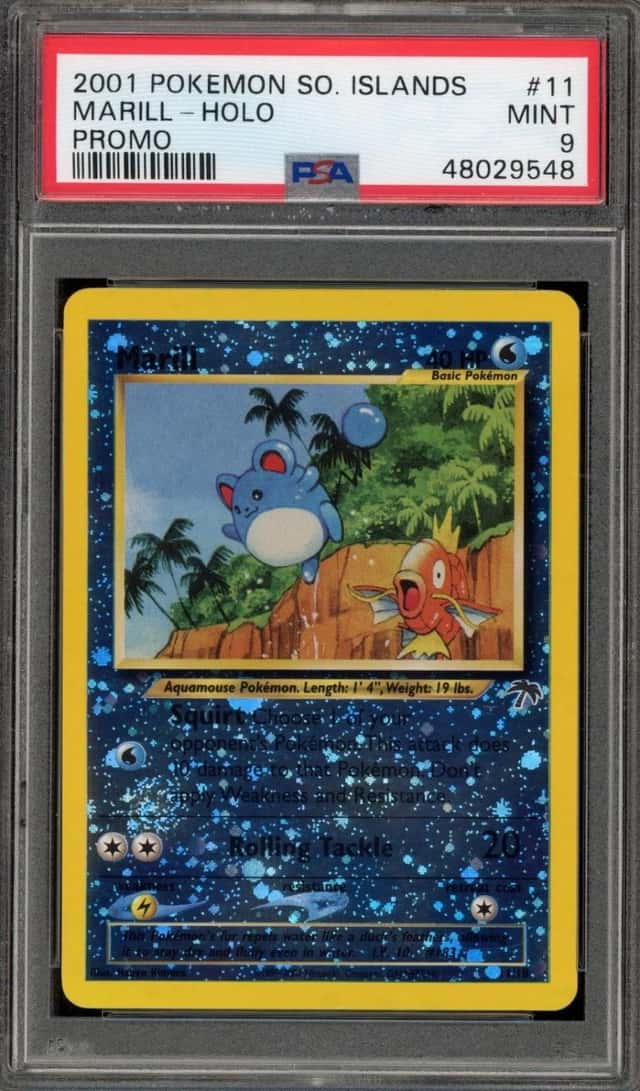 Pokemon Marill Holo Southern Islands Promo 11/18 PSA 9 Mint