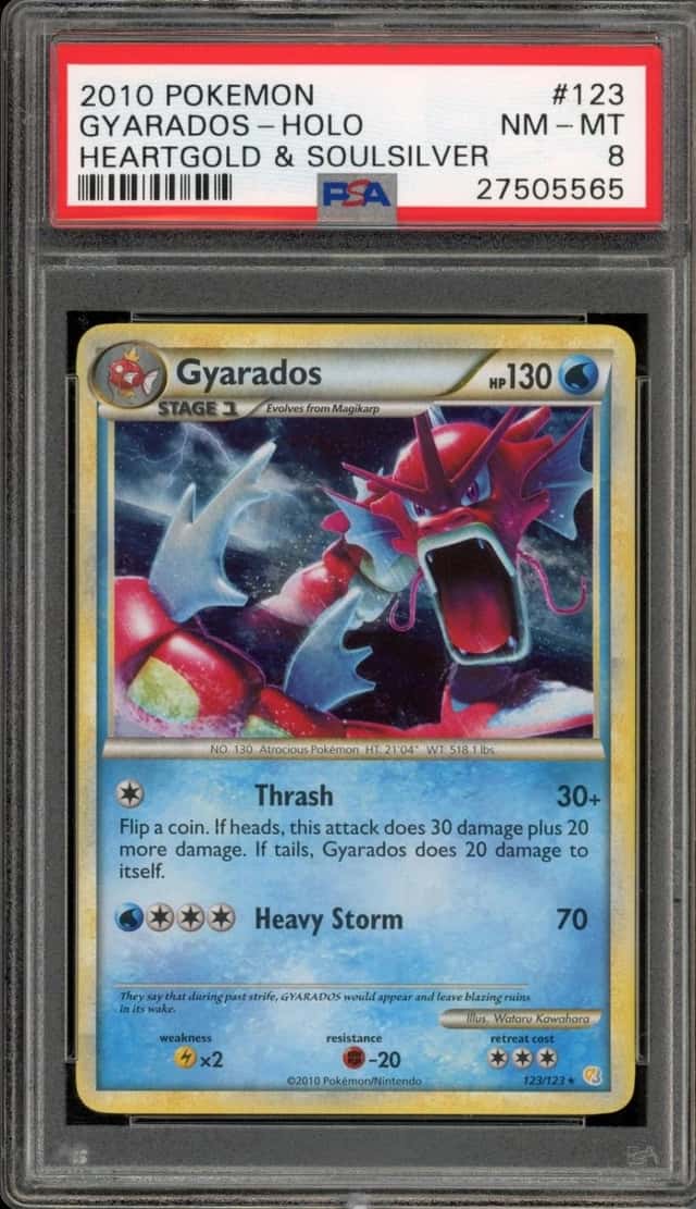 Pokemon Gyarados Holo Heartgold & Soulsilver 123/123 PSA 8
