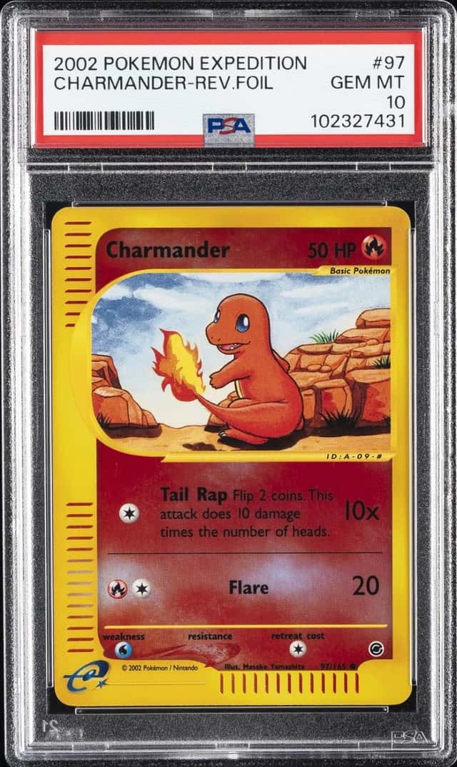 Pokemon Charmander Reverse Holo Expedition 97/165 PSA 10 Gem Mint