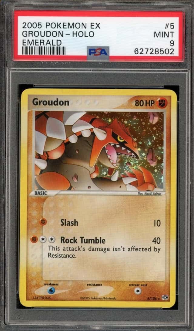 Pokemon Groudon Holo Emerald 5/106 PSA 9 Mint