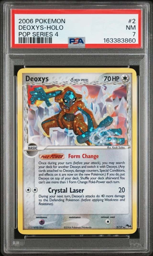 2006 POKEMON POP SERIES 4 DEOXYS #2 HOLO PSA 7  NEW CERT.