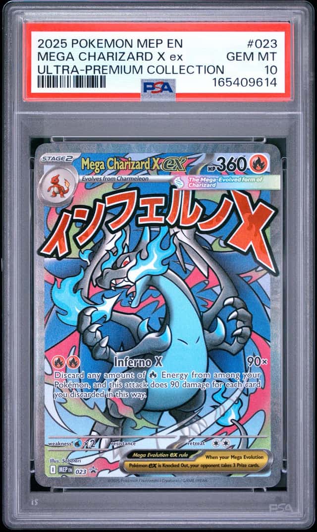 PSA 10 GEM MINT Mega Charizard X ex MEP 023 UPC Black Star PROMO Pokemon Card