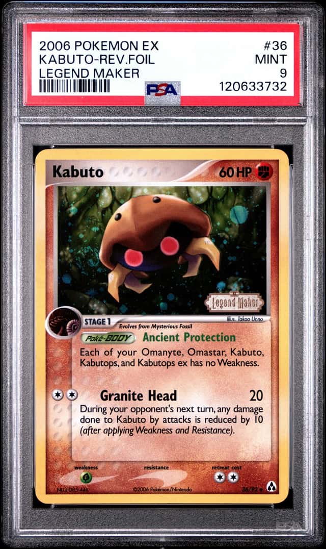 2008 Pokemon EX-Kabuto-Rev-Foil-Legend Maker