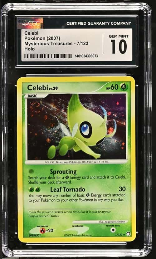 Pokemon 2007 Celebi 7/123 Holo Rare Mysterious Treasures GEM MINT CGC 10