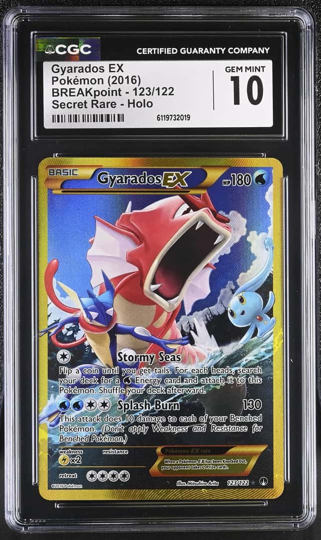 Pokemon Gyarados EX XY Breakpoint 123/122 Secret Rare CGC 10 Gem Mint