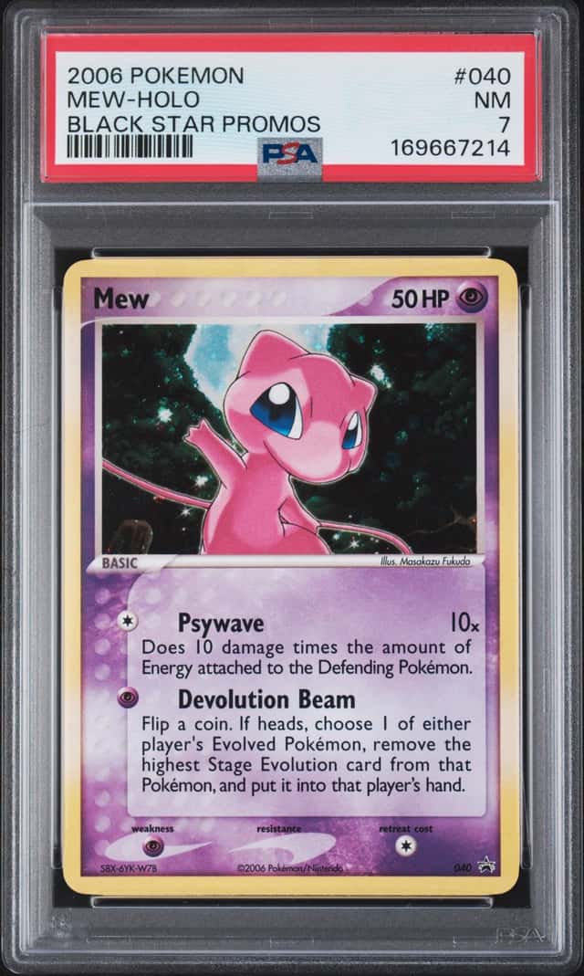 Pokemon 2006 Black Star Promos #040 Mew-Holo Card PSA 7 New Slab High End