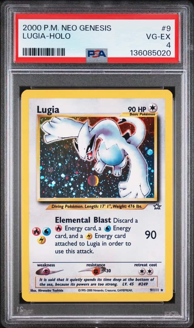 2000 POKEMON NEO GENESIS #9 LUGIA-HOLO PSA 4