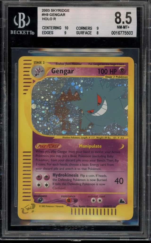 Pokemon Gengar Skyridge Holo H9 BGS 8.5