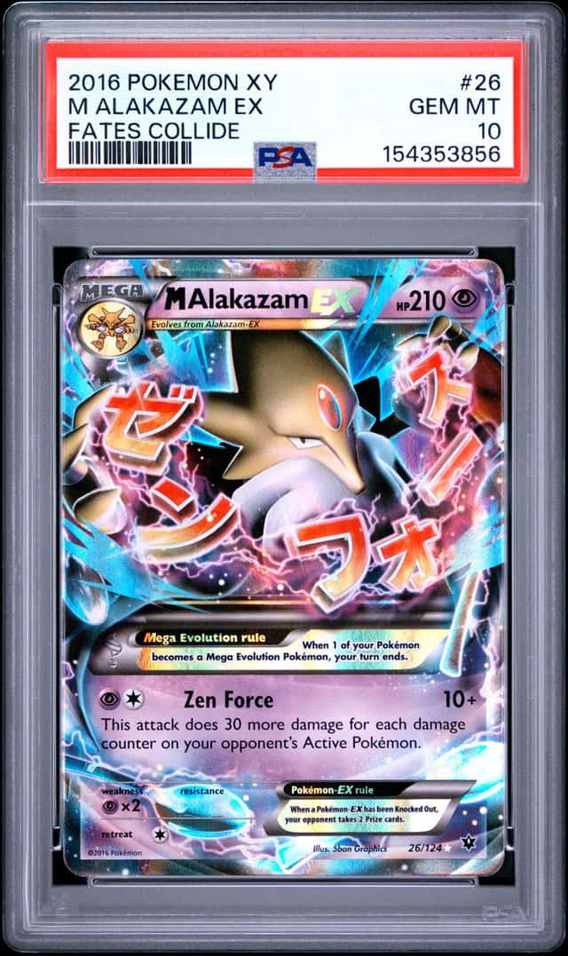 2016 Pokemon xy alakazam ex fates collide psa 10