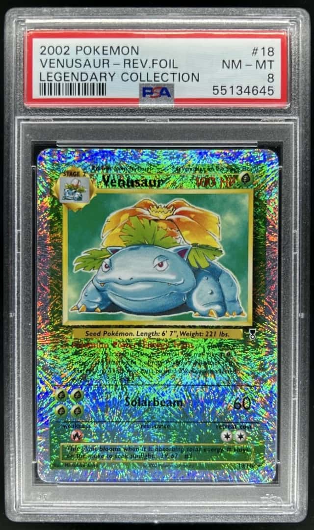 2002 Pokemon Legendary Collection Venusaur Reverse Holo #18/110 PSA 8