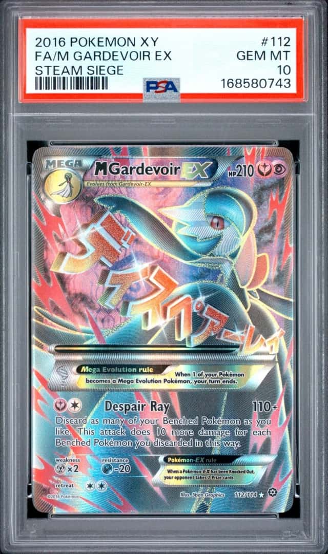 2016 POKEMON XY STEAM SIEGE #112 FULL ART/M GARDEVOIR EX PSA 10