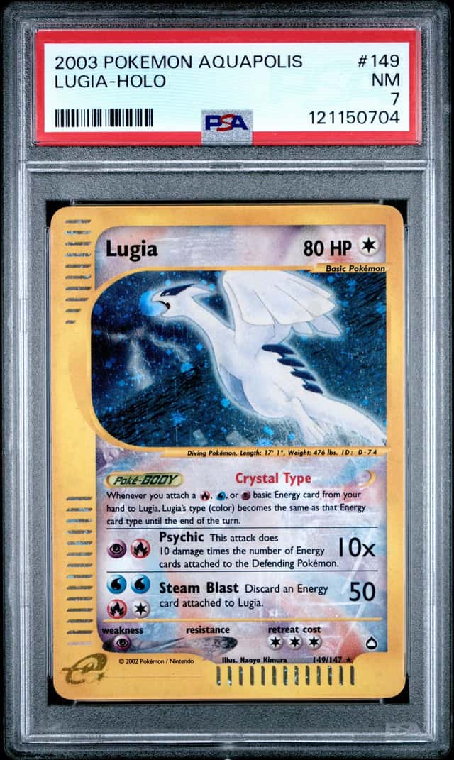 Pokemon Lugia Crystal Holo Aquapolis 149/147 PSA 7