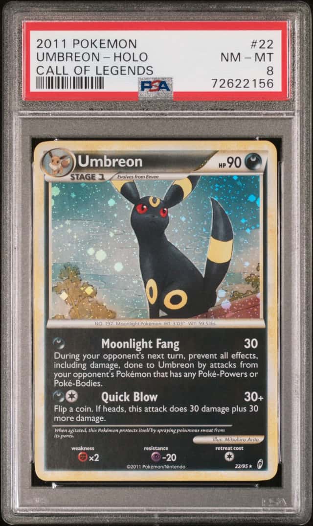 2011 Pokemon TCG English Umbreon Call of Legends #22/95 Holo PSA 8 WC53