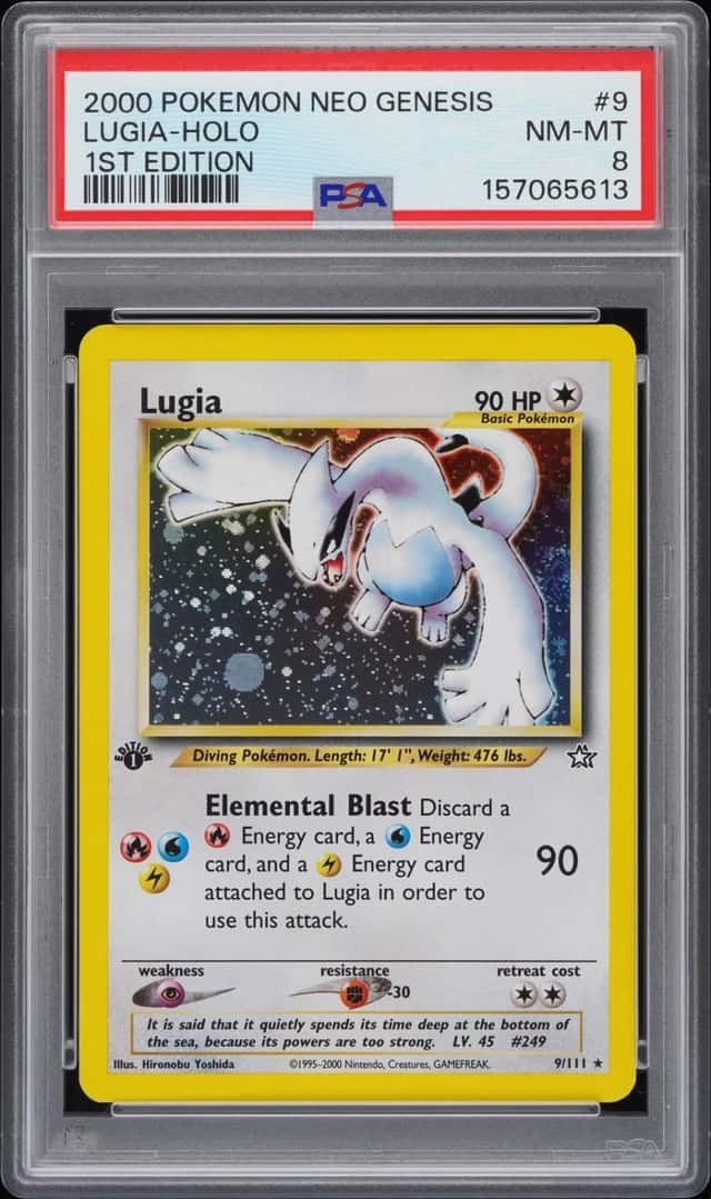 2000 POKEMON NEO GENESIS 1ST EDITION #9 LUGIA-HOLO PSA 8