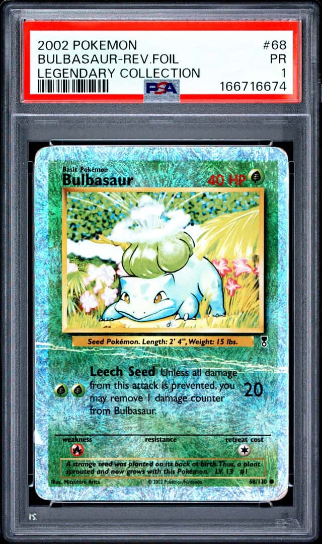 Pokemon Bulbasaur Reverse Holo Legendary Coll. 68 PSA 1