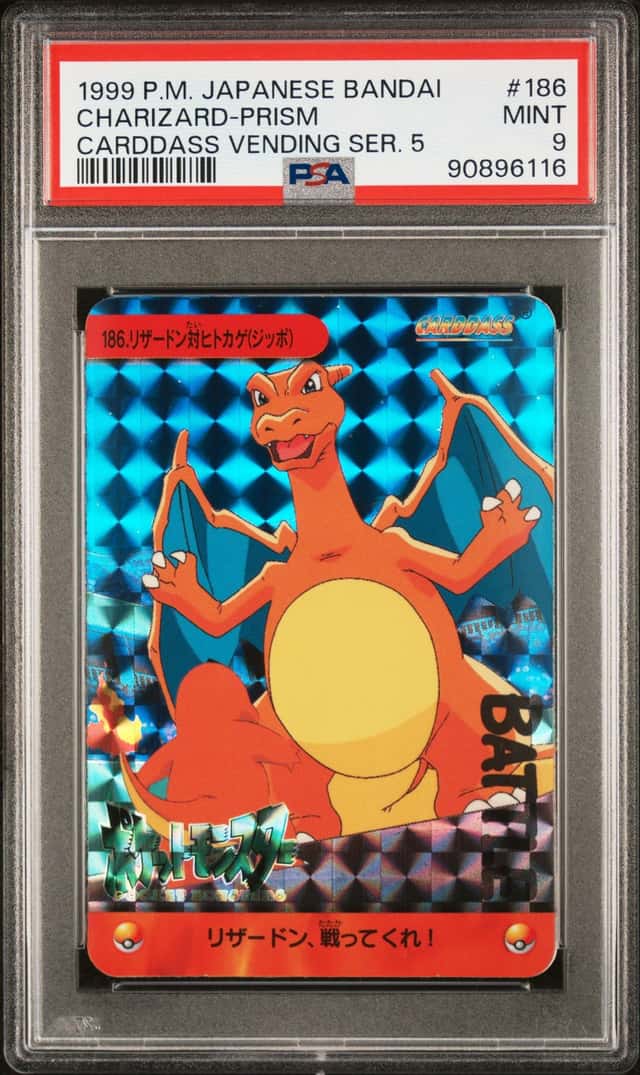 Pokemon Charizard Prism Bandai Carddass Vending Series 5 186 Japanese PSA 9 Mint