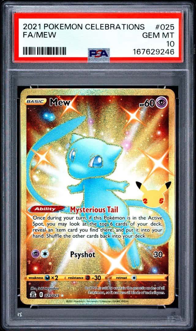 2021 Pokemon Celebrations Mew Secret Rare Holo 025/025 PSA 10
