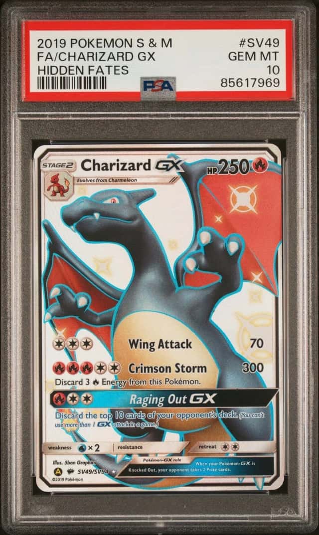 Pokemon Charizard Gx Hidden Fates SV49/SV94 PSA 10 Gem Mint