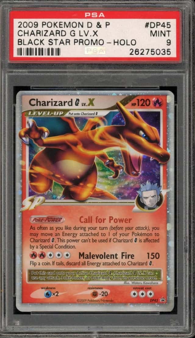 Pokemon Charizard G LV.X Black Star Promo DP45 Holo PSA 9 Mint