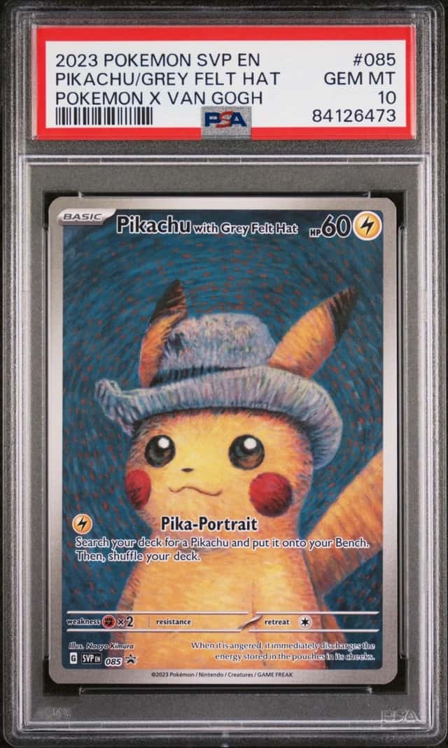 Pokemon Pikachu With Grey Felt Hat Sv Black Star Promo 085 Van Gogh PSA 10