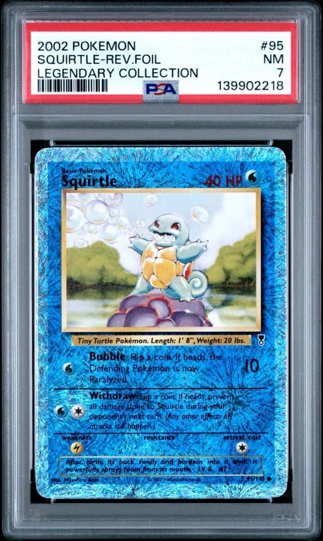 Squirtle 95/110 Legendary Reverse Holo Pokemon PSA 7 2002