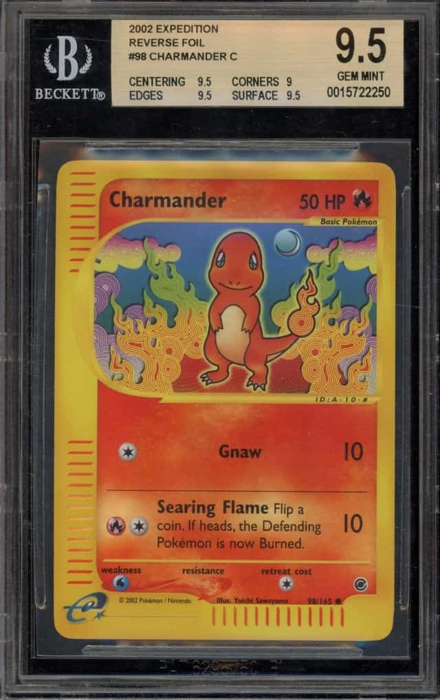 Pokemon Charmander Expedition Reverse Holo 98 BGS 9.5