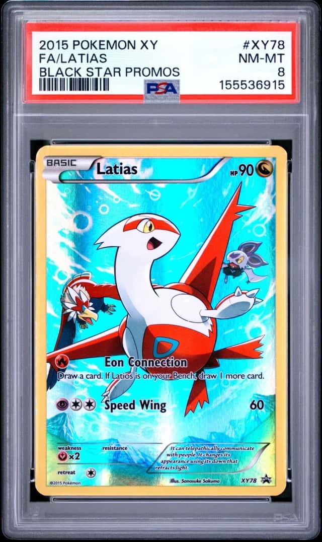 2015 POKEMON XY BLACK STAR PROMOS #XY78 FULL ART/LATIAS PSA 8