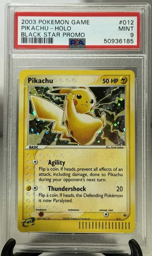 2003 Pokemon Black Star Promo Pikachu Holo #012 PSA 9 BEAUTIFUL!!