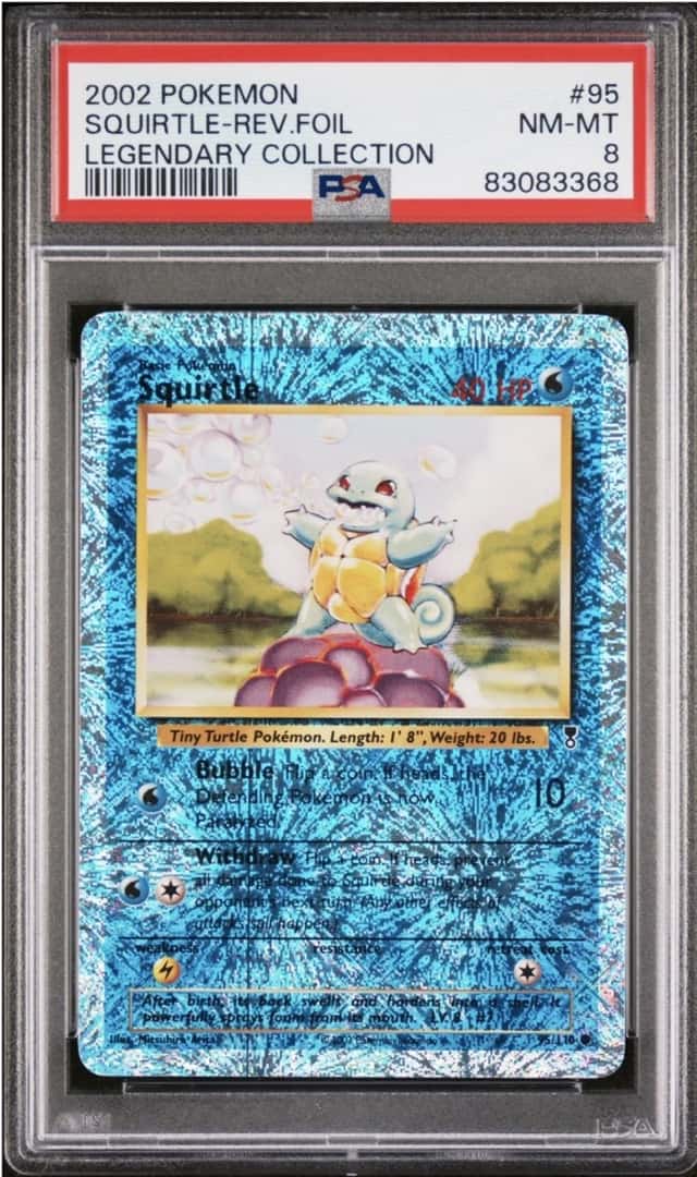 2002 Pokemon Legendary Collection Squirtle Reverse Holo PSA 8