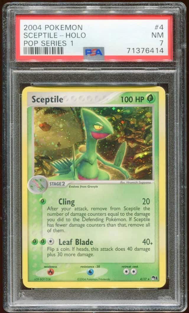 2004 POKEMON POP SERIES 1 SCEPTILE #4/17 RARE PROMO HOLO FOIL PSA 7 E10