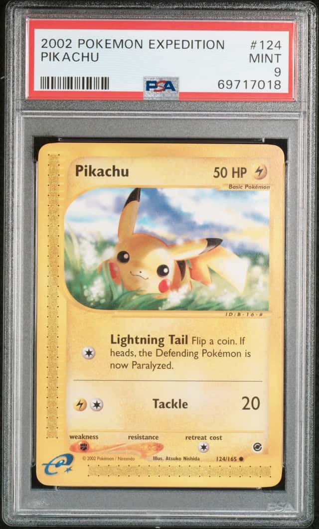 2002 Pokemon Expedition #124/165 Pikachu PSA 9 MINT