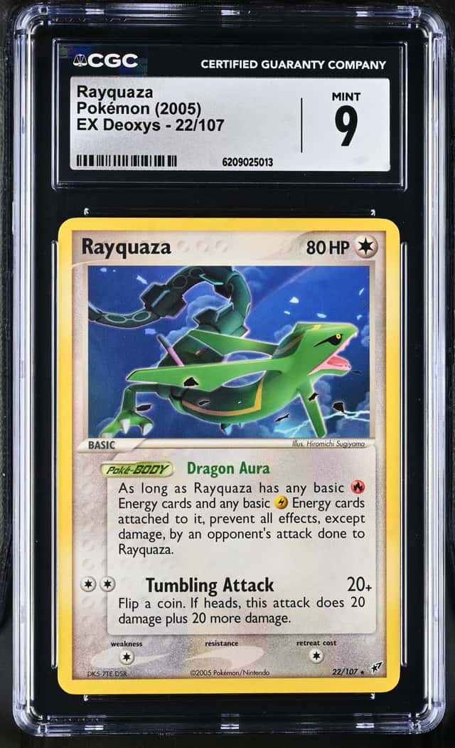 2005 Pokemon EX Deoxys #22 Rayquaza CGC 9 MINT