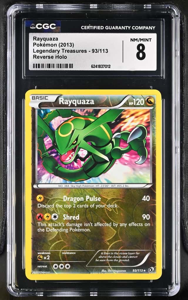 RAYQUAZA 93/113 REV-HOLO CGC 8 POKEMON 2013 LEGENDARY TREASURES NEW CASE/CERT 📈