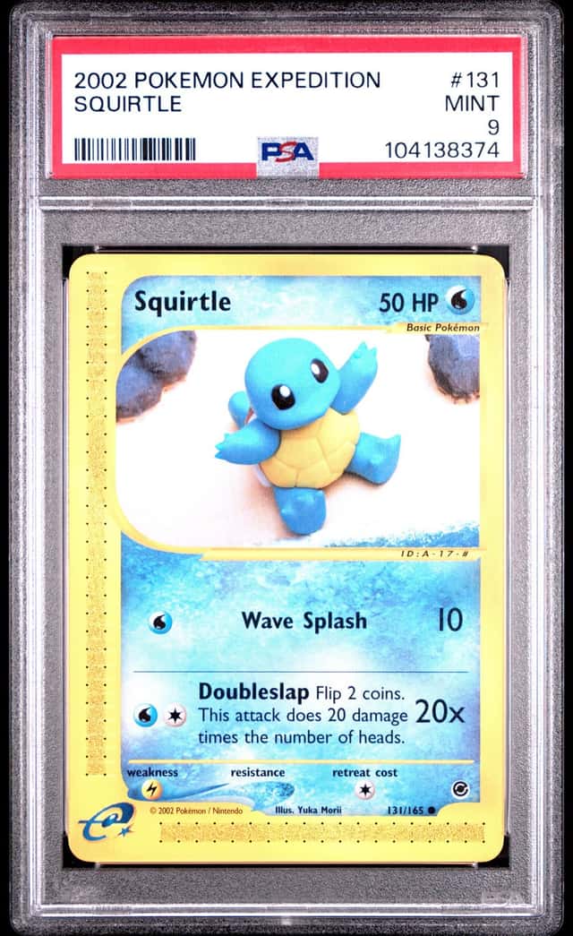 2002 Pokemon Expedition #131/165 Squirtle PSA 9 MINT