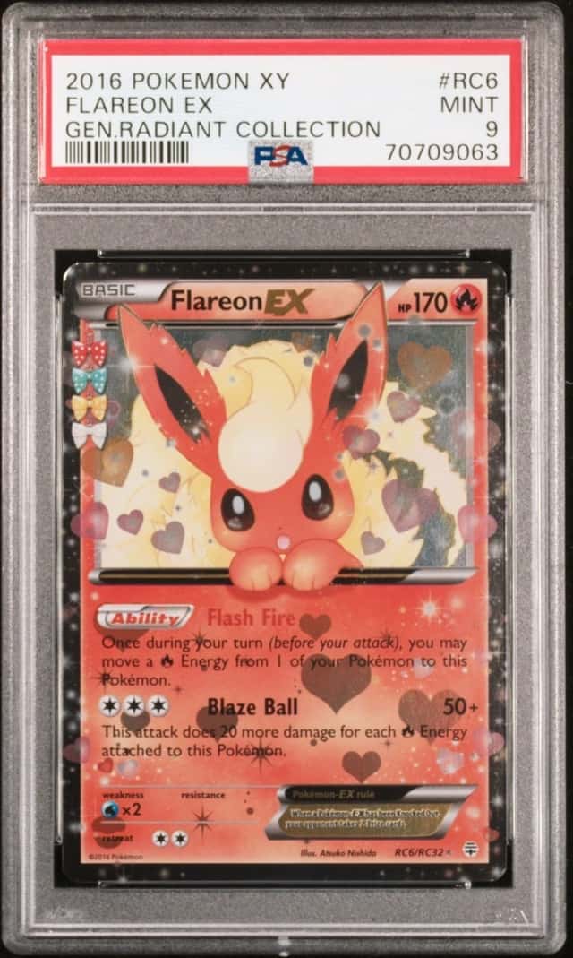 2016 Pokemon XY Gen Radiant Collection #RC6 Flareon EX PSA 9 MINT