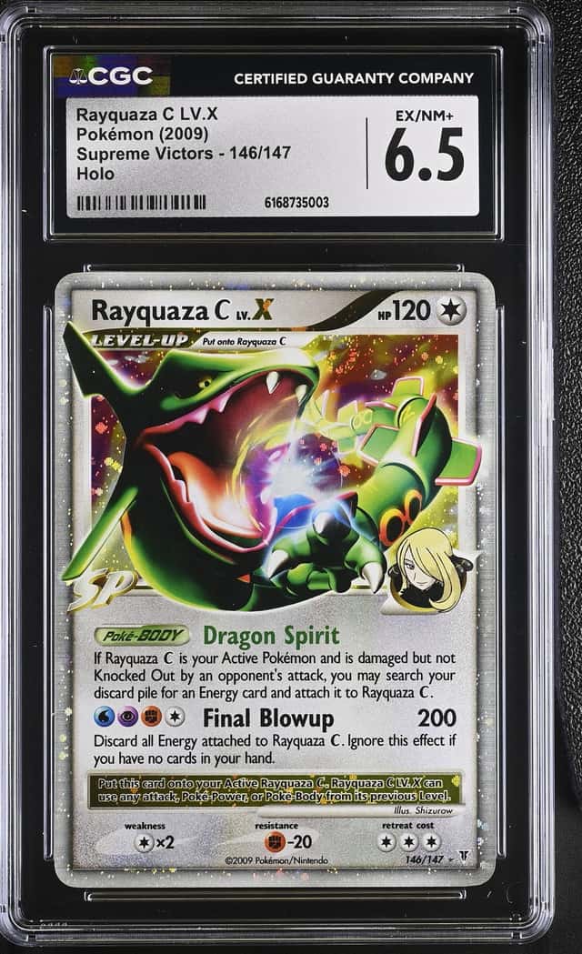 2009 Pokémon Rayquaza C LV.X Holo Supreme Victors #146/147 CGC 6.5